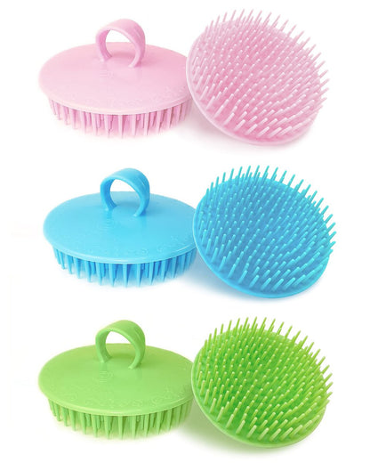 Kopfhautpeeling-Bürste, 6 Stück Kopfhautmassagegerät Shampoo-Bürste, Plastik-Duschkopf Schuppenkamm, Waschbürsten für Kinder, Kleinkinder, Männer, Frauen, Haustiere