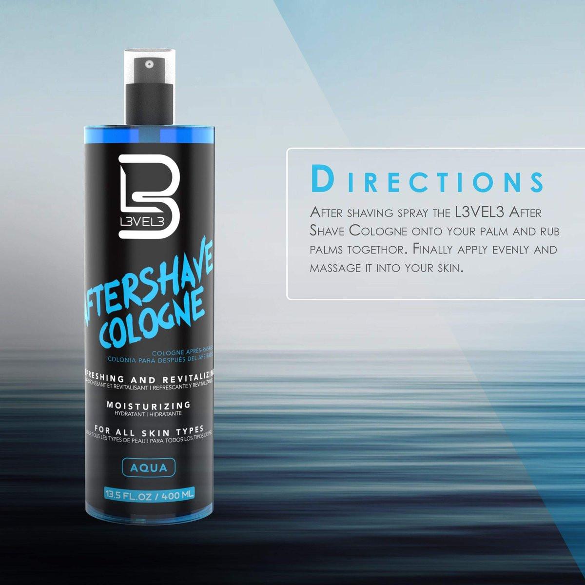 L3 Level 3 Rasiergel & Aftershave Set – Beruhigt Rötungen und Reizungen, spendet Feuchtigkeit und erfrischt die Haut – nicht reizend, erfrischender Duft
