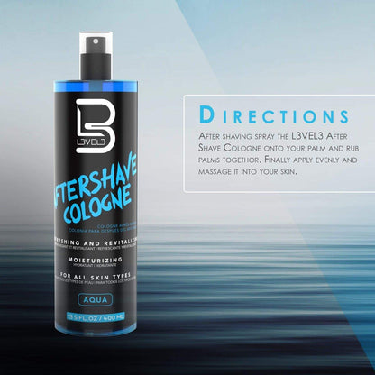 L3 Level 3 Rasiergel & Aftershave Set – Beruhigt Rötungen und Reizungen, spendet Feuchtigkeit und erfrischt die Haut – nicht reizend, erfrischender Duft