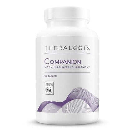 Theralogix Companion Multivitamin & Mineral Supplement - 90-Tage-Vorrat - Nahrungsergänzung für Frauen und Männer ohne Eisen, Vitamin D oder Vitamin K - B-Vitamine, Zink & Magnesium - NSF-zertifiziert - 90 Tabletten