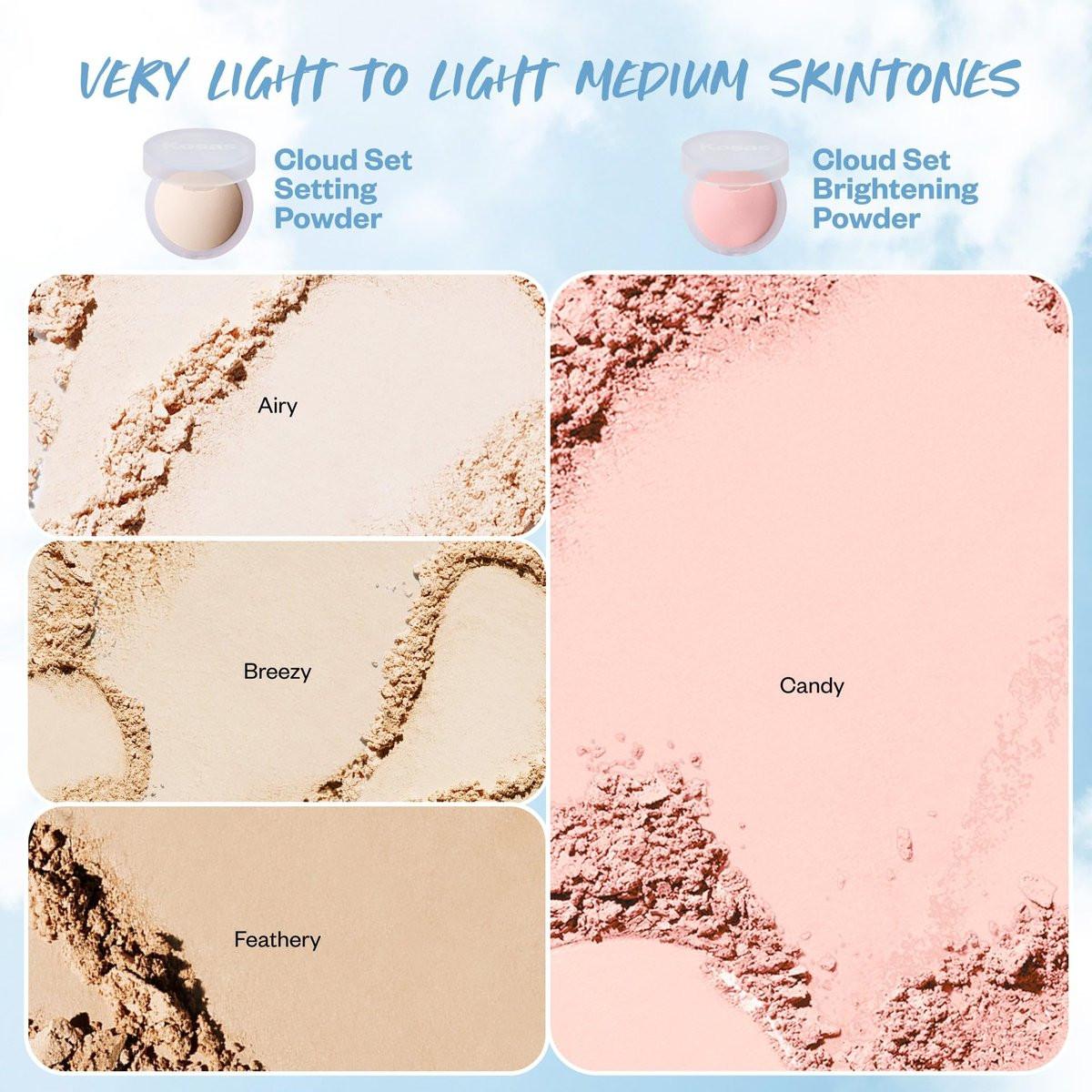 Kosas Cloud Set Pressed Setting Powder – Transluzenter Puder zur Glanzkontrolle, weiches, mattes Finish, Comfy (Sheer Medium)