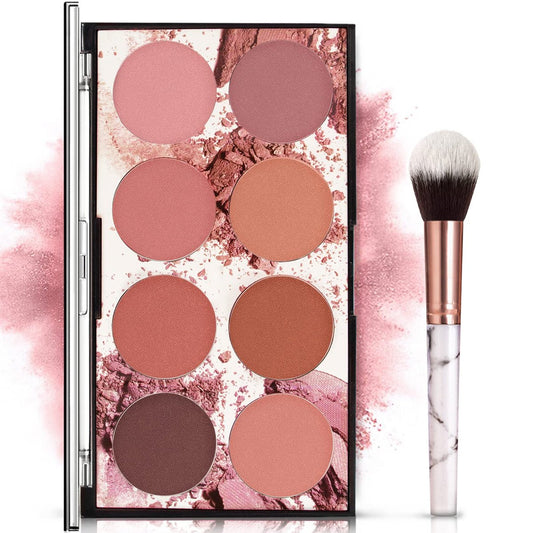 NewBang 8-Farben-Blush-Palette, mattes Mineralpuder, heller Schimmer, Kontur- und Highlighter-Palette, professionelles Make-up