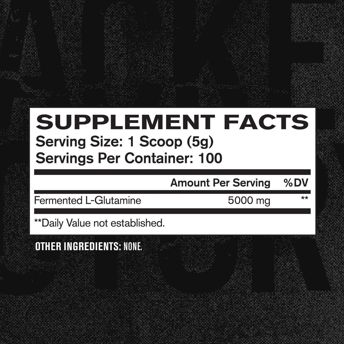 Jacked Factory L-Glutamin Pulver 100 Portionen - Veganes fermentiertes L-Glutamin Supplement für Muskelregeneration, Immunsystem und Verdauungsgesundheit | Ohne künstliche Füllstoffe - Geschmacksneutral