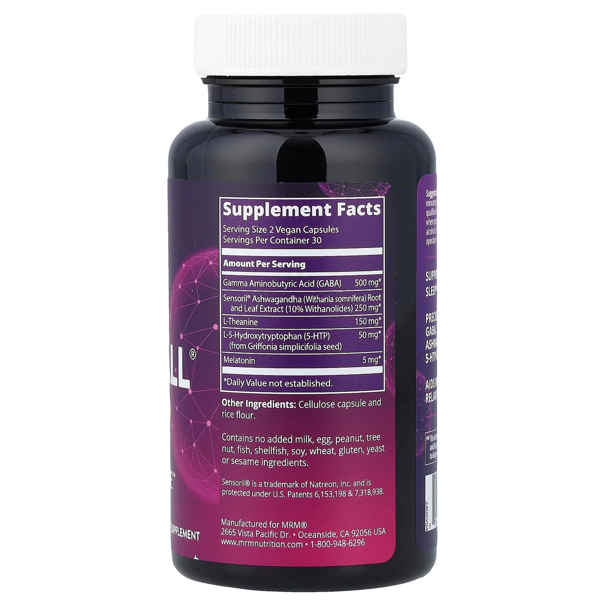 MRM Relax-All Sleep Nahrungsergänzungsmittel - Natürliche Schlafunterstützung mit Melatonin & Ashwagandha, für Frauen & Männer, unterstützt erholsamen Schlaf, vegan, glutenfrei - 30 Portionen