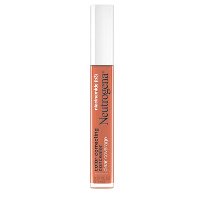 Neutrogena Clear Coverage Color Correcting Concealer – Leichter Concealer mit Niacinamid für dunkle Flecken, ölfrei, duftstofffrei, Deep Peach, 0,24 fl. oz.