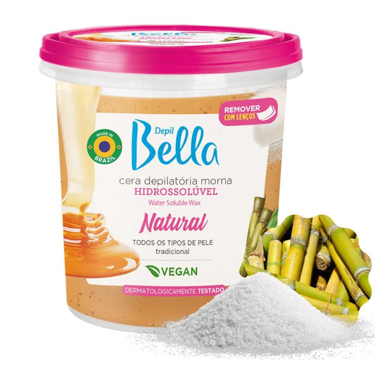 DEPIL BELLA Brasilianisches Zuckerwachs – Haarentfernungswachs für den persönlichen und professionellen Gebrauch, Bio, natürlich, vegan, waschbar, für alle Hauttypen – 2,87 lbs (1,3 kg)