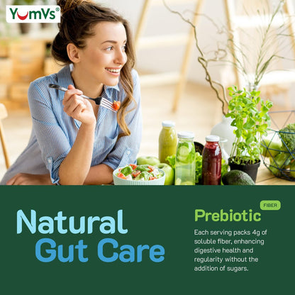 YumVs Zuckerfreie Ballaststoff Gummibärchen für Erwachsene – 4g Präbiotikum für Darm & Verdauung – Keto-freundlich, vegan, glutenfrei – Beerengeschmack – 60 Stück