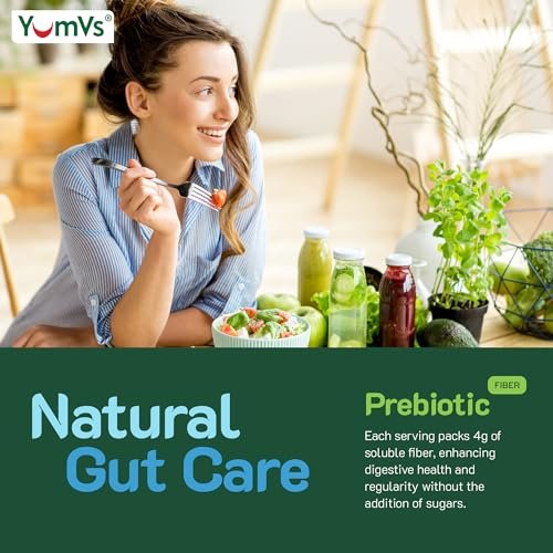 YumVs Zuckerfreie Ballaststoff Gummibärchen für Erwachsene – 4g Präbiotikum für Darm & Verdauung – Keto-freundlich, vegan, glutenfrei – Beerengeschmack – 60 Stück