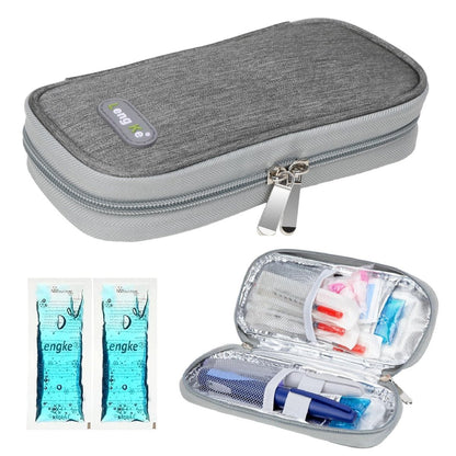YOUSHARES Insulin-Kühltasche Reiseetui, Diabetiker-Reiseetui TSA-geprüft mit 2 Kühlakkus für GLP-1, Ozempic, Insulin-Pens und Insulinfläschchen für den täglichen Gebrauch und Reisen