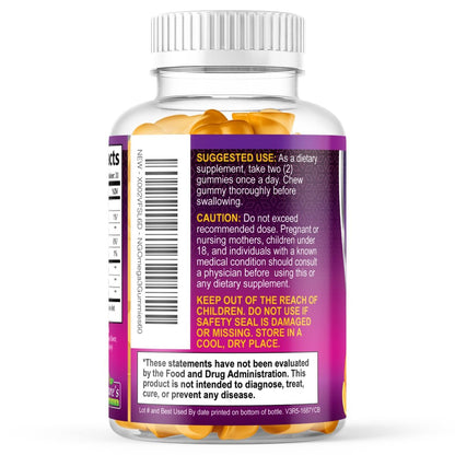 Omega-3 Fischöl Gummibärchen - Extra starkes Omega-3-Präparat mit hoch absorbierbarem EPA & DHA - Beste essentielle Fettsäuren für Herzgesundheit, Gehirn- & Gelenkunterstützung, Nicht-GMO Orangen-Geschmack - 60 Gummibärchen