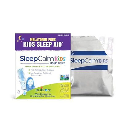 Boiron SleepCalm Kids Flüssige Dosen Schlafhilfe für tiefen, entspannenden, erholsamen Nachtschlaf - Melatoninfrei und nicht gewohnheitsbildend - 15 Stück