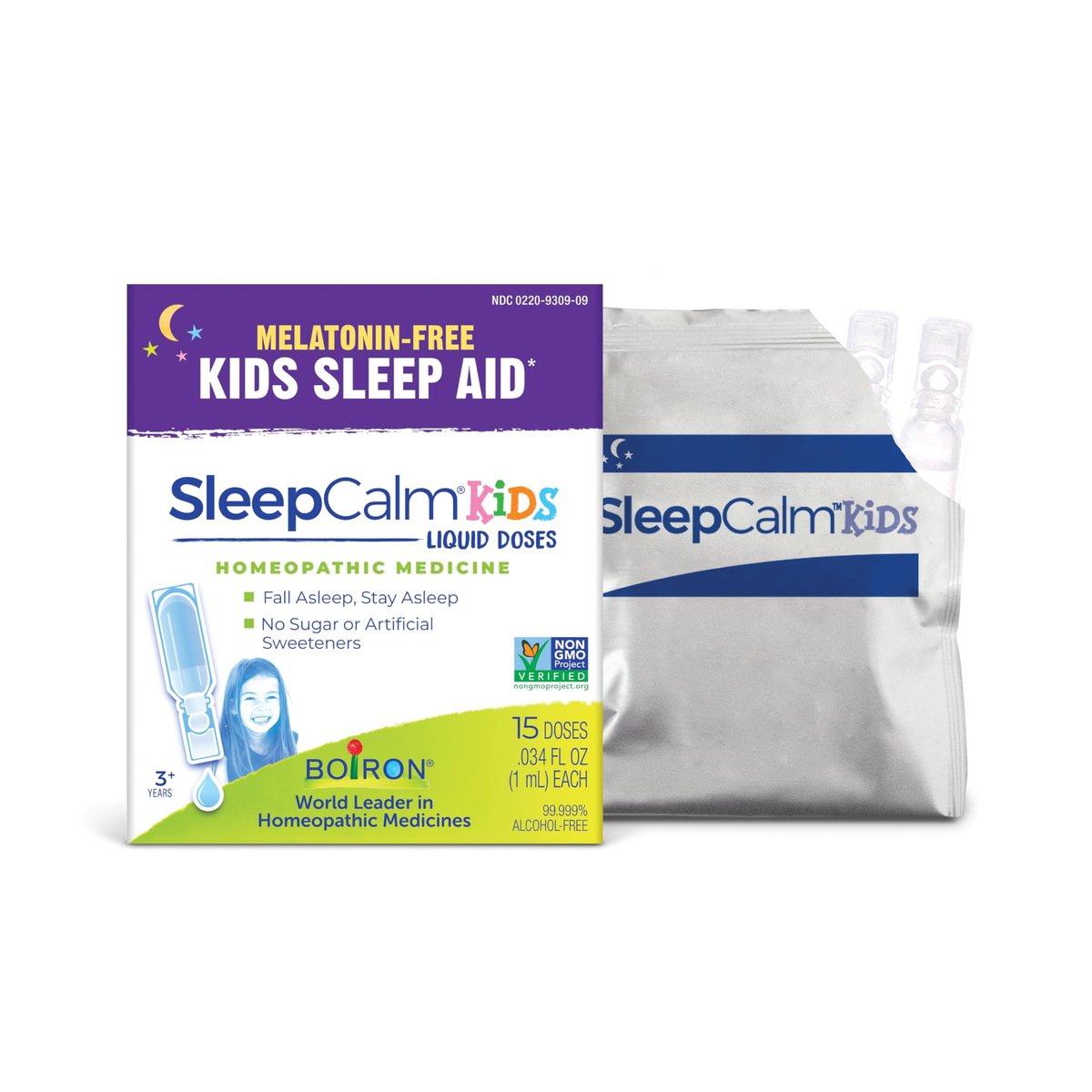 Boiron SleepCalm Kids Flüssige Dosen Schlafhilfe für tiefen, entspannenden, erholsamen Nachtschlaf - Melatoninfrei und nicht gewohnheitsbildend - 15 Stück