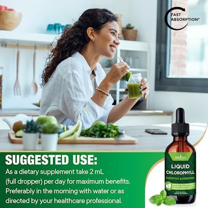 NEW AGE Chlorophyll Flüssigtropfen – Natürliches Konzentrat für Energie, Verdauung & Immunsystem – 60 ml