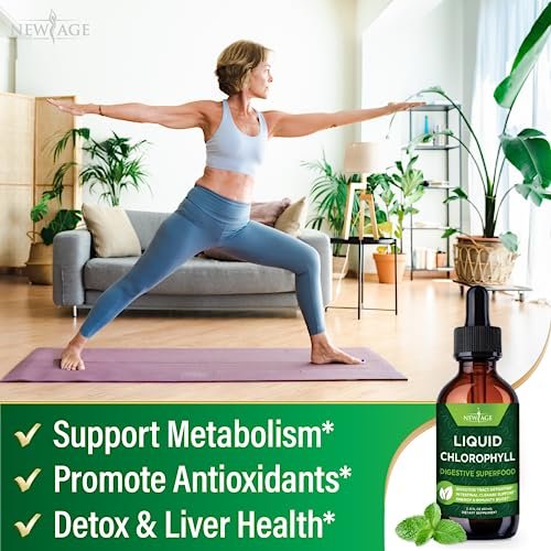 NEW AGE Chlorophyll Flüssigtropfen – Natürliches Konzentrat für Energie, Verdauung & Immunsystem – 60 ml