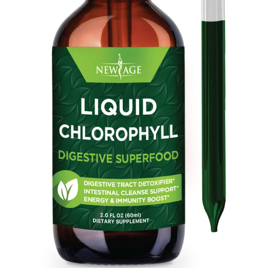 NEW AGE Chlorophyll Flüssigtropfen – Natürliches Konzentrat für Energie, Verdauung & Immunsystem – 60 ml