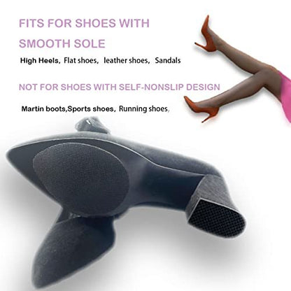Rutschfeste Schuhsohlen-Pads für High Heels, selbstklebende Anti-Rutsch-Schuh-Griffe (Schwarz, 4 Paare)