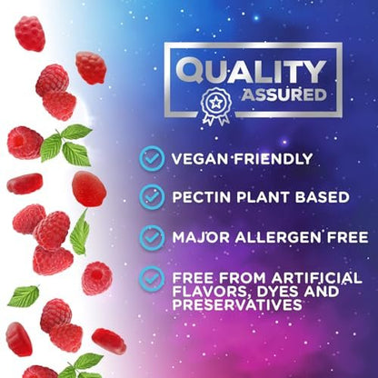Melatonin Schlafgummis – 12 mg pro Portion – Extra starke Schlafunterstützung – Vegane Gummis für Erwachsene – Beerengeschmack – 60 Gummis