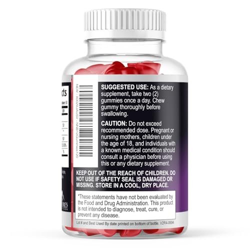 Vitamin B12 Gummis - 3000 mcg pro Portion Extra Stärke Energie B 12 Gummibärchen für Stoffwechsel & Immununterstützung - Kaubare Nahrungsergänzungsmittel B-12, Natürliche Koffeinfreie Gummis, Beerengeschmack - 120 Gummis