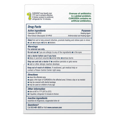 CUROXEN Erste Hilfe Antibiotische Salbe, 0,5 oz | Mit natürlichen & biologischen Inhaltsstoffen (0,5 oz Vertikal)