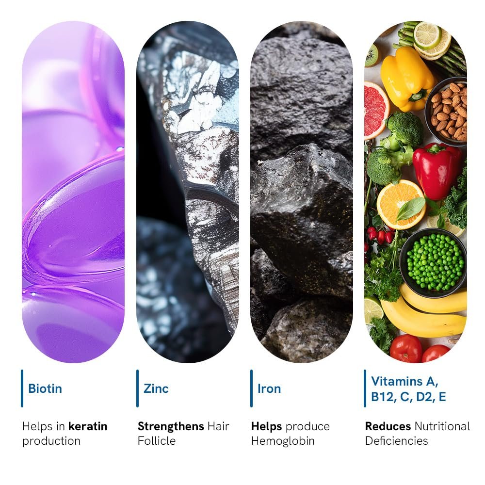 Be Bodywise Biotin Haarwuchs Gummibärchen für Frauen I Zuckerfrei I Haare Haut und Nägel Vitamine I Biotin, Zink, Folsäure, Vitamin C, Keratin & Multivitamin I 100% Vegan, Glutenfrei I 60 Tage Vorrat