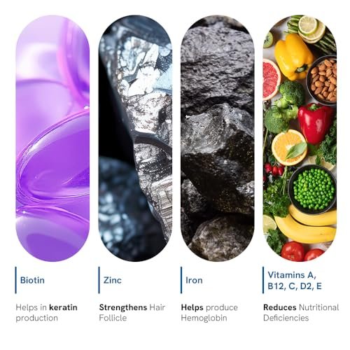 Be Bodywise Biotin Haarwuchs Gummibärchen für Frauen I Zuckerfrei I Haare Haut und Nägel Vitamine I Biotin, Zink, Folsäure, Vitamin C, Keratin & Multivitamin I 100% Vegan, Glutenfrei I 60 Tage Vorrat