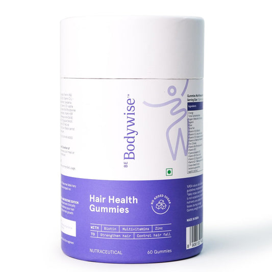 Be Bodywise Biotin Haarwuchs Gummibärchen für Frauen I Zuckerfrei I Haare Haut und Nägel Vitamine I Biotin, Zink, Folsäure, Vitamin C, Keratin & Multivitamin I 100% Vegan, Glutenfrei I 60 Tage Vorrat