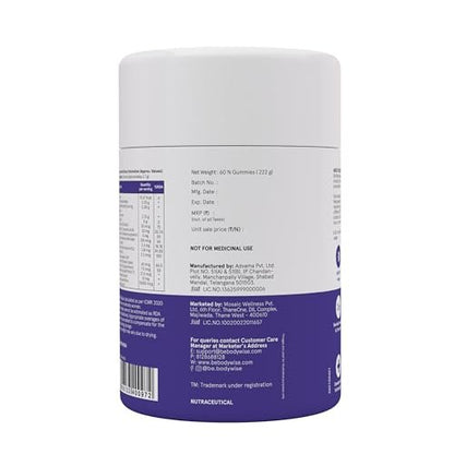Be Bodywise Biotin Haarwuchs Gummibärchen für Frauen I Zuckerfrei I Haare Haut und Nägel Vitamine I Biotin, Zink, Folsäure, Vitamin C, Keratin & Multivitamin I 100% Vegan, Glutenfrei I 60 Tage Vorrat