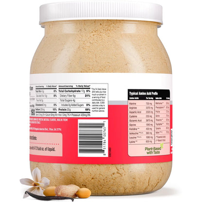PB2 Performance Erdnuss-Pflanzliches Proteinpulver mit Madagaskar Vanille | 20g vollständiges Protein, ohne Zuckerzusatz, präbiotische Ballaststoffe | vegan, non-GMO, glutenfrei (2LB)