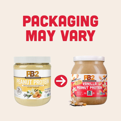 PB2 Performance Erdnuss-Pflanzliches Proteinpulver mit Madagaskar Vanille | 20g vollständiges Protein, ohne Zuckerzusatz, präbiotische Ballaststoffe | vegan, non-GMO, glutenfrei (2LB)