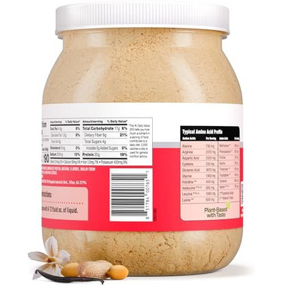 PB2 Performance Erdnuss-Pflanzliches Proteinpulver mit Madagaskar Vanille | 20g vollständiges Protein, ohne Zuckerzusatz, präbiotische Ballaststoffe | vegan, non-GMO, glutenfrei (2LB)
