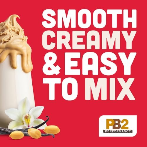 PB2 Performance Erdnuss-Pflanzliches Proteinpulver mit Madagaskar Vanille | 20g vollständiges Protein, ohne Zuckerzusatz, präbiotische Ballaststoffe | vegan, non-GMO, glutenfrei (2LB)