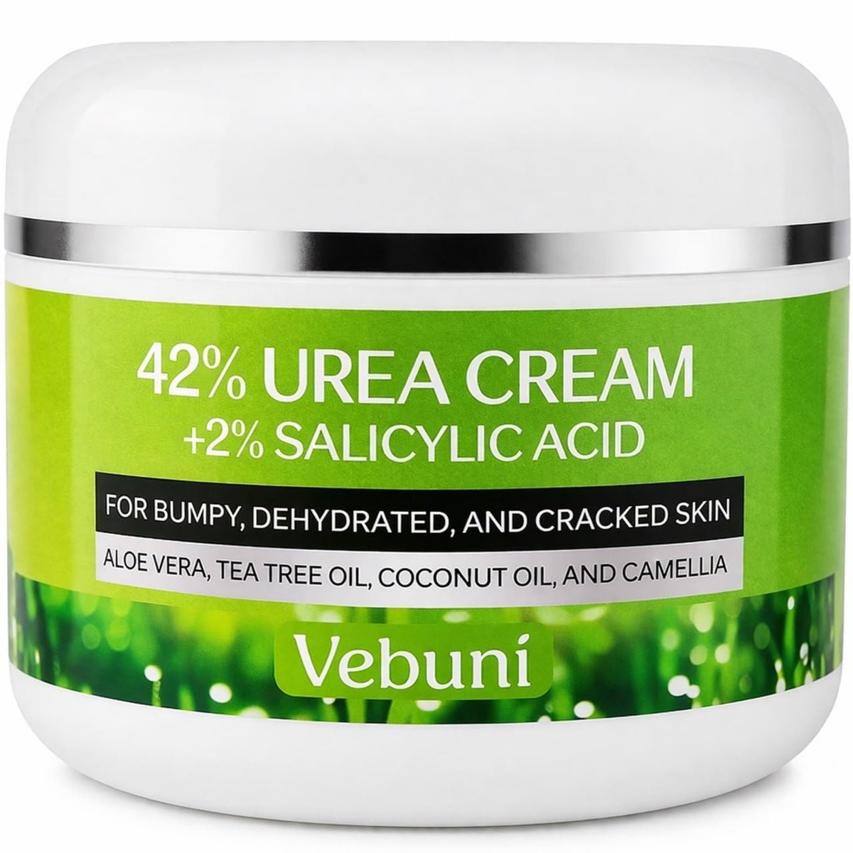 Vebuni Urea Creme 42% mit Salicylsäure 4 Unzen – Fußcreme gegen Hornhaut, intensive Feuchtigkeitspflege & Weichmacher für Füße, Knie & Ellbogen