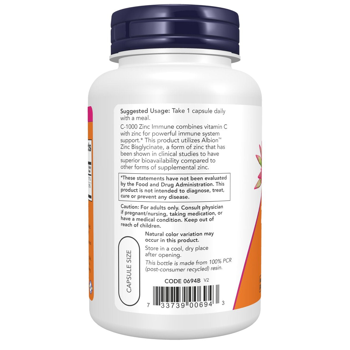 NOW Foods C-1000 & Zink Immun-Komplex, Saisonale Unterstützung, Antioxidans Schutz, 90 Vegane Kapseln