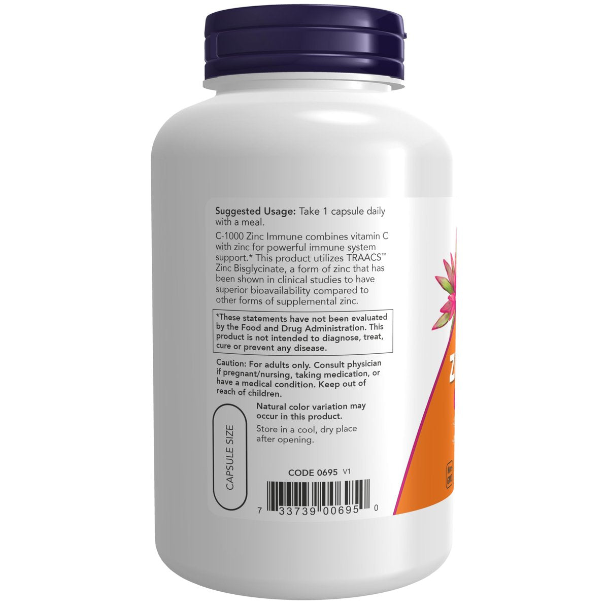 NOW Foods Nahrungsergänzungsmittel, C-1000 & Zink Immun, Saisonale Unterstützungsformel*, Antioxidantien-Schutz*, 180 vegane Kapseln