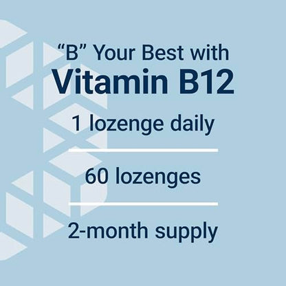 Life Extension B12 Elite – 60 Lutschtabletten mit Adenosylcobalamin und Methylcobalamin für Gehirngesundheit und Dopaminproduktion, Nicht-GVO, Glutenfrei, Vegetarisch
