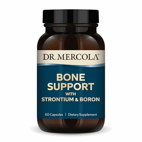 Dr. Mercola Knochenunterstützung mit Strontium & Bor – Fördert die Knochenstärke – Silizium, Mangan & Spurenelemente – Nicht-GVO, glutenfrei & sojafrei – 60 Kapseln (30 Portionen)