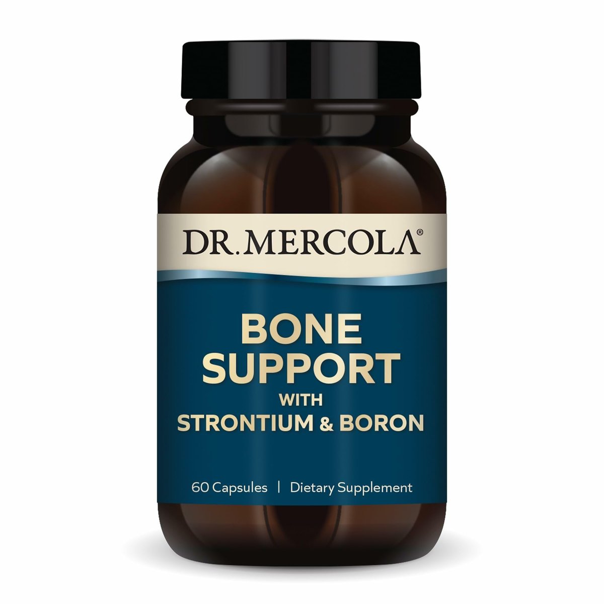 Dr. Mercola Knochenunterstützung mit Strontium & Bor – Fördert die Knochenstärke – Silizium, Mangan & Spurenelemente – Nicht-GVO, glutenfrei & sojafrei – 60 Kapseln (30 Portionen)