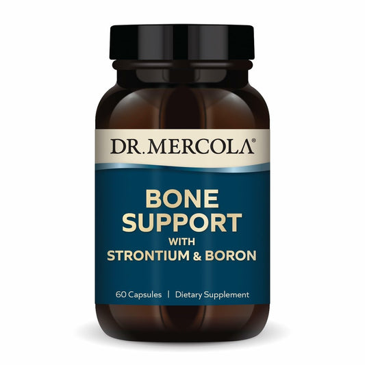Dr. Mercola Knochenunterstützung mit Strontium & Bor – Fördert die Knochenstärke – Silizium, Mangan & Spurenelemente – Nicht-GVO, glutenfrei & sojafrei – 60 Kapseln (30 Portionen)