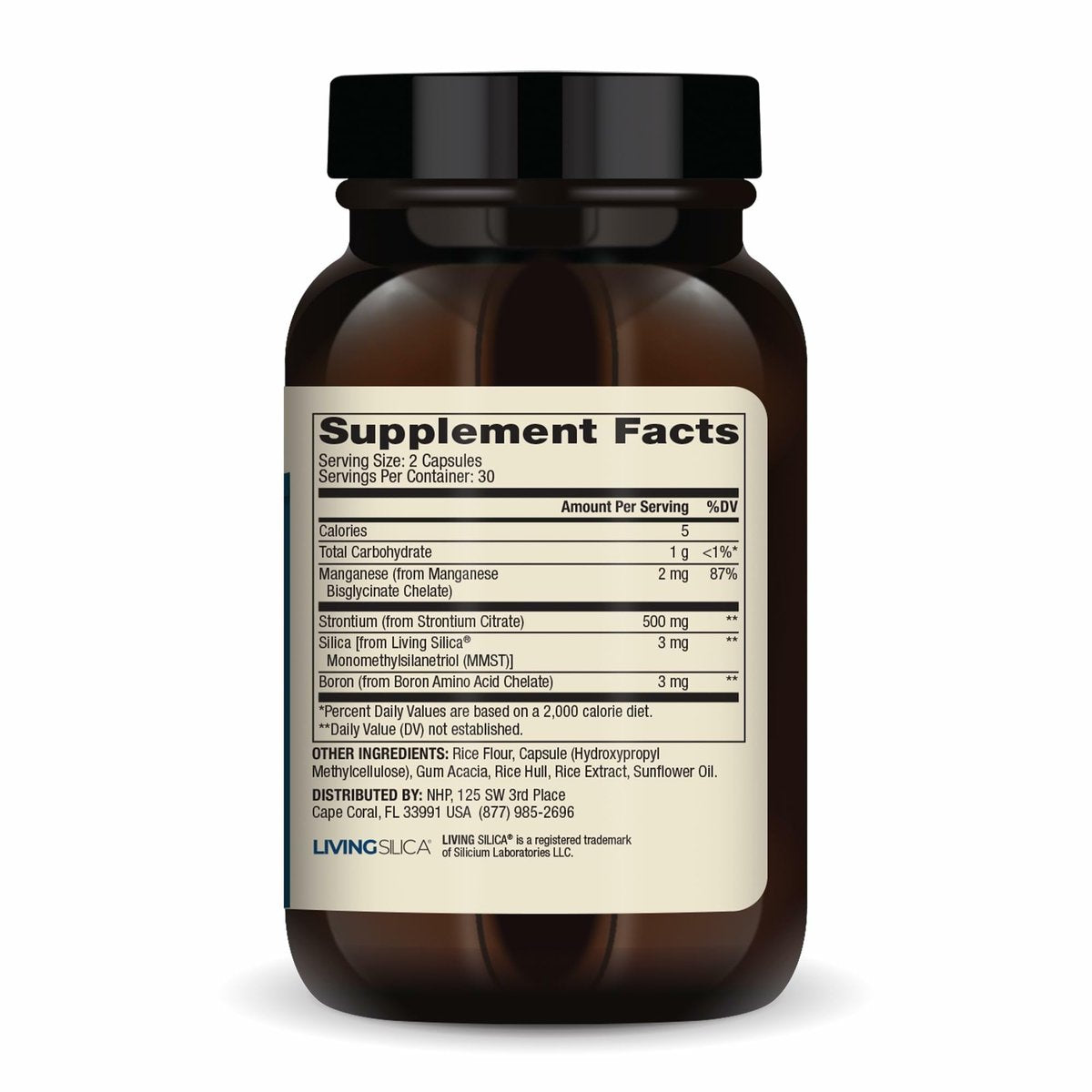 Dr. Mercola Knochenunterstützung mit Strontium & Bor – Fördert die Knochenstärke – Silizium, Mangan & Spurenelemente – Nicht-GVO, glutenfrei & sojafrei – 60 Kapseln (30 Portionen)
