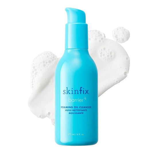 Skinfix Schaumendes Reinigungsöl für das Gesicht – 177 ml – Reichhaltige Gel-zu-Schaum-Formel zur Hydratisierung und Beruhigung trockener, empfindlicher Haut – Duftfrei, vegan, tierversuchsfrei