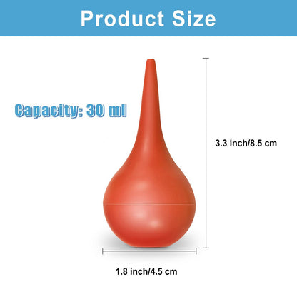Nuanchu 6er-Pack Ohrspritze aus Gummi, 30 ml, Ohrballspritze für Babys, Kleinkinder, Hunde und Erwachsene (Pink, Blau, Orange)