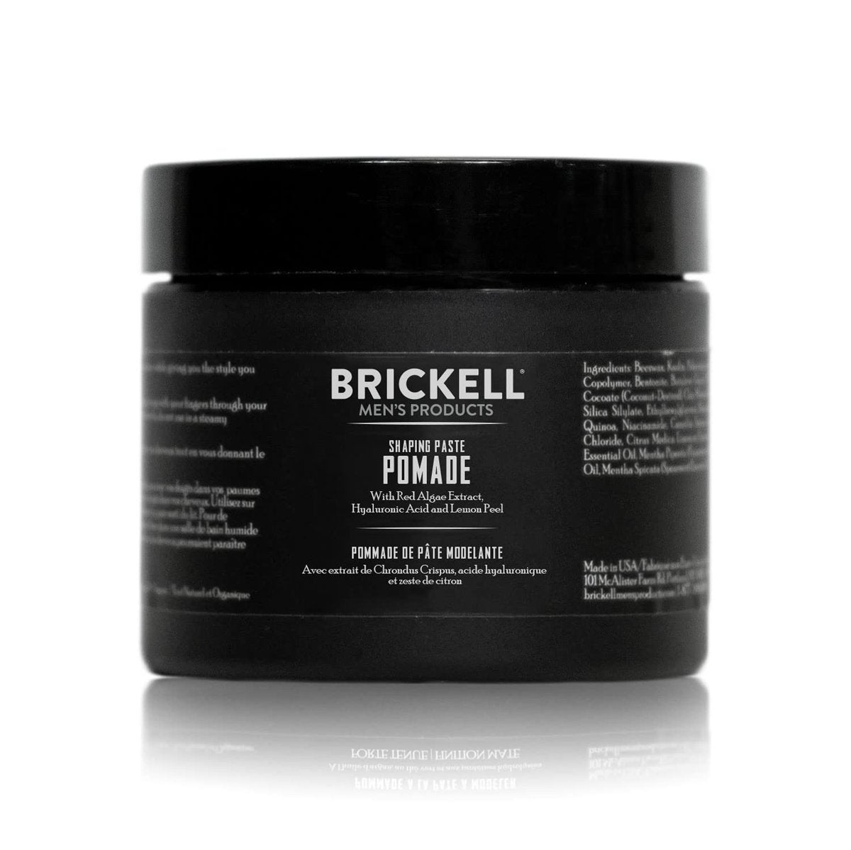 Brickell Men's Products Shaping Paste Pomade für Männer – natürliche, texturierende Wachs-Pomade, 57 g, parfümiert