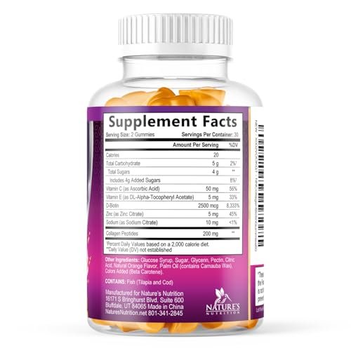 Collagen Gummies mit 2500 mcg Biotin – Kollagen Komplex mit hydrolysierten Peptiden Typ I & III, Zink & Vitamin C – Haut-, Haar- & Nagelsupport für Frauen & Männer – 60 Gummibärchen