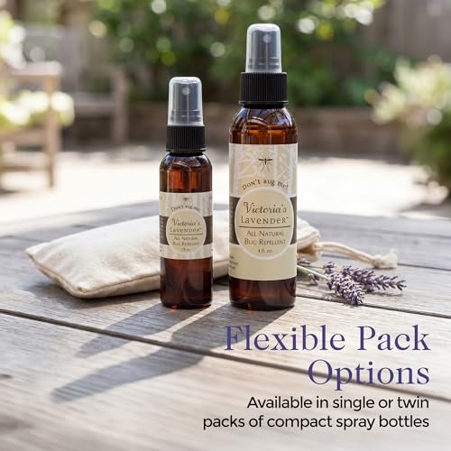 Victoria's Lavender Don’t Bug Me Insektenspray - Natürlicher Insektenschutz für Kinder - Ideal für den Innen- und Außenbereich - DEET-frei mit ätherischen Ölen, Aloe Vera & Eukalyptus - Hergestellt in den USA – 118 ml