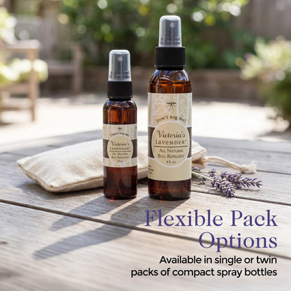 Victoria's Lavender Don’t Bug Me Insektenspray - Natürlicher Insektenschutz für Kinder - Ideal für den Innen- und Außenbereich - DEET-frei mit ätherischen Ölen, Aloe Vera & Eukalyptus - Hergestellt in den USA – 118 ml