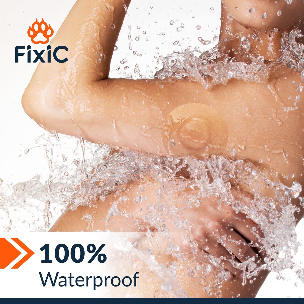 Fixic Freestyle Klebepflaster 25 Stück – Kompatibel mit Libre 1, 2, 3 & Plus – Enlite – Guardian – Kein Kleber in der Mitte – Vorgestanzte Rückseite – Langzeitfixierung für Ihren Sensor! (2-Lagen Tan)