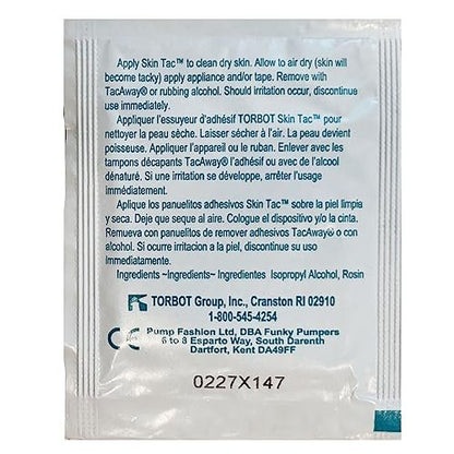 Skin-Tac Haftvermittler-Tücher für Klebeprothesen – 10er Pack