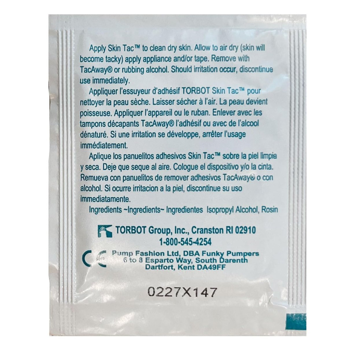 Skin-Tac Haftvermittler-Tücher für Klebeprothesen – 10er Pack