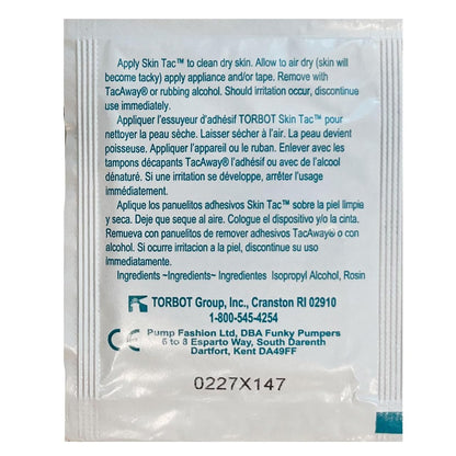 Skin-Tac Haftvermittler-Tücher für Klebeprothesen – 10er Pack
