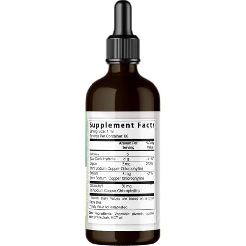Best Naturals Chlorophyll-Tropfen flüssig 50 mg, 2 Fl Oz – Natürliches Detox, Energie, Verdauung & Hautgesundheit, Vegan, Nicht-GVO, Leichte Absorption